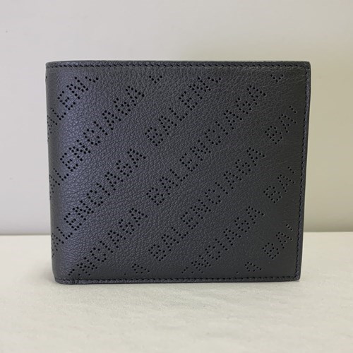 バレンシアガ 財布 小物 ロゴ カーフ製折り財布 ブラック メンズ 594549D6WZN BALENCIAGAの画像