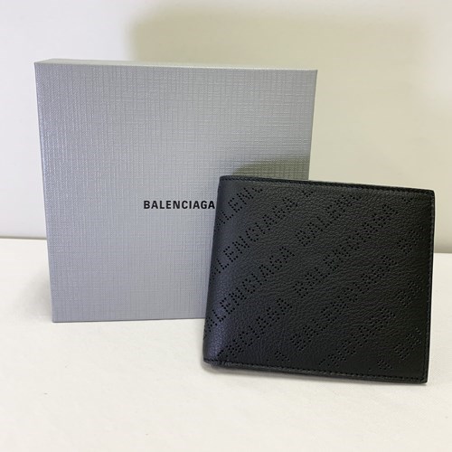 最終お値下げ！︎︎BALENCIAGA グレー 二つ折り財布︎✧ バレンシアガ(BALENCIAGA) レザー 財布メンズ メンズ二つ折り