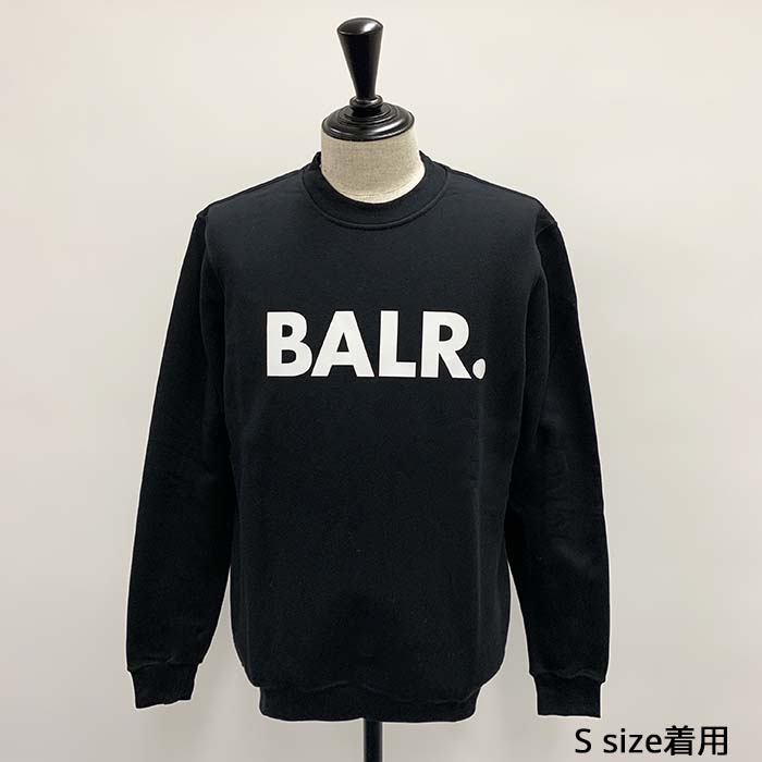 【BONUS ストア+5％】ボーラー スウェット トレーナー Brand Straight Crew Neck Sweater 長袖 クルーネック スウェット ブラックメンズ B1262 1022 BALR.｜b-3｜04