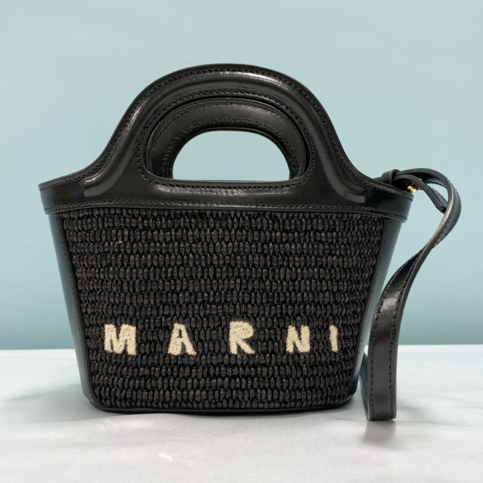 MARNI マルニ かごバッグ トロピカリア レザー ラフィア
