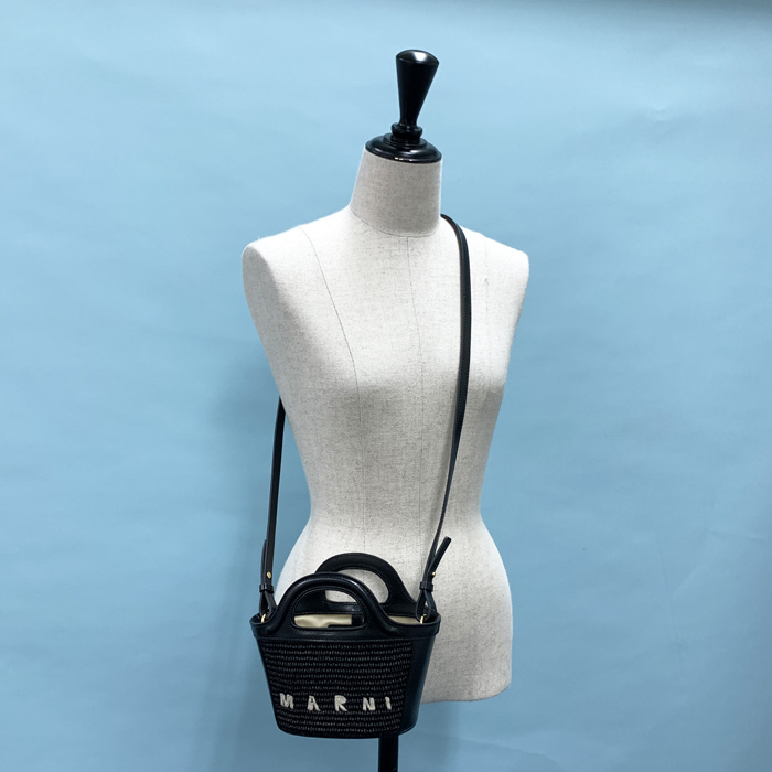 MARNI（マルニ） かごバッグ ラフィア BMMP0067Q0 トロピカリア レザー
