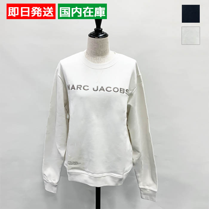 マークジェイコブス スウェット THE SWEATSHIRT クルーネック 長袖 ロゴ刺繍 チャーク ブラック レディース C604C05PF21 MARC JACOBS
