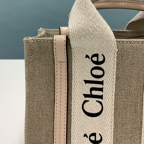 Chloe（クロエ） 人気 トートバッグ リボン キャンパス “woody