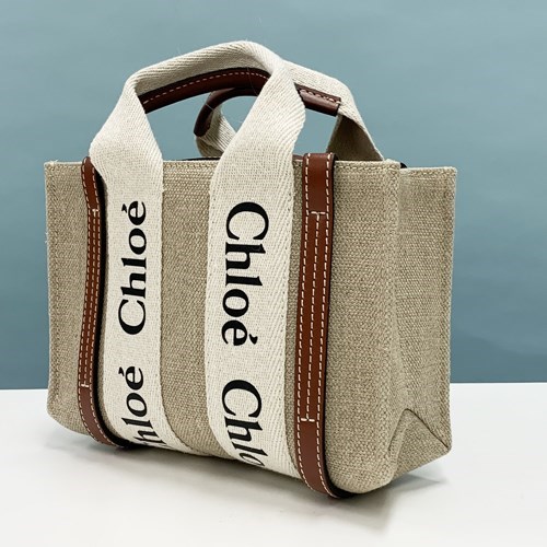 Chloe（クロエ） 人気 トートバッグ リボン キャンパス “woody 