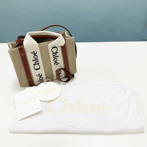 Chloe（クロエ） 人気 トートバッグ リボン キャンパス “woody