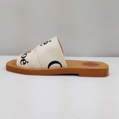 ＊Chloe＊ クロエ フラットミュール WOODY SLIDES CHC22U188Z3 Chloe クロエ 靴 サンダル キャンバス製“Woody”フラットミュール
