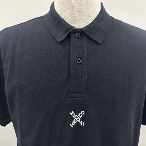 ケンゾー ポロシャツ 半袖 ゴルフ スポーツ Big X Cotton PoloShirt メンズ ブラック ホワイト FB65PO0514SK KENZO｜b-3｜14
