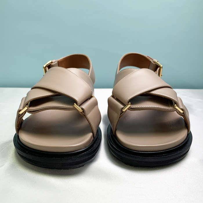 MARNI（マルニ） サンダル 人気 レザー製クリスクロスサンダル