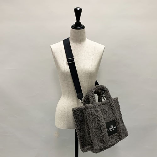 【爆買】マーク ジェイコブス モコモコ THE TEDDY SMALL TOTE BAG 2WAY A4 M0016740 グレー MARC JACOBSの画像