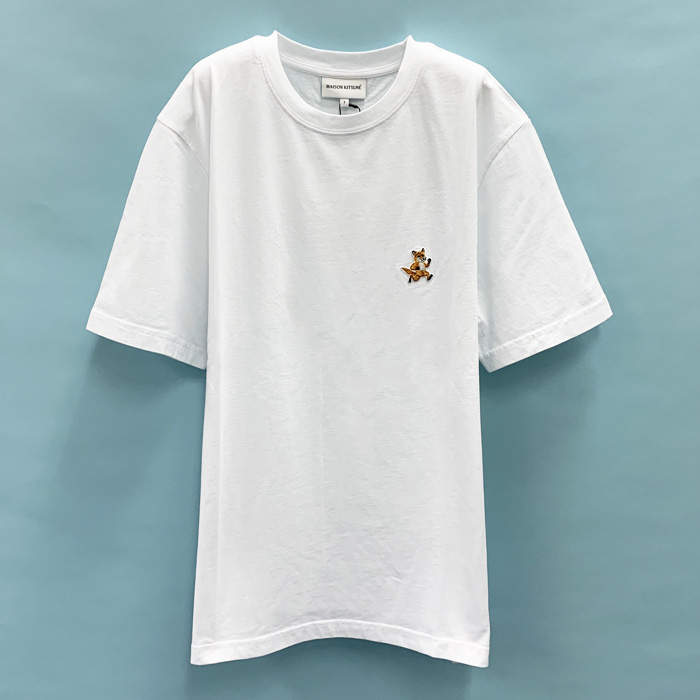 MAISON KITSUNE メンズ 半袖 Tシャツ SPEEDY FOX PATCH COMFORT