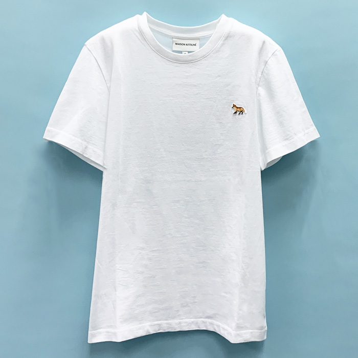 Maison Kitsune Tシャツ 半袖 コットン Baby Fox MW00110KJ0008 Maison Kitsuné cotton t-shirt Baby Fox Patch Regular Tee