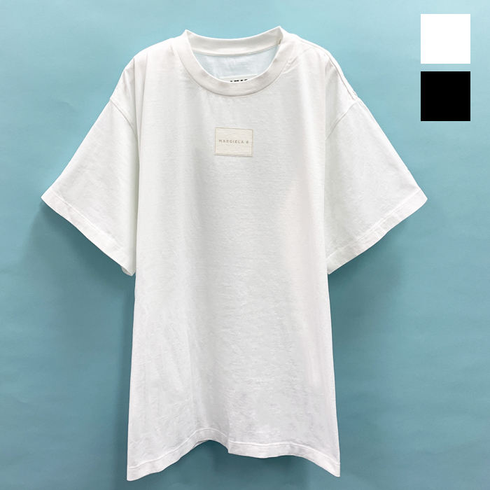 エムエムシックス メゾンマルジェラ Tシャツ 半袖 クルーネック ロゴプリント オーバーサイズ 2色 レディース S62GD0111 S23955｜b-3