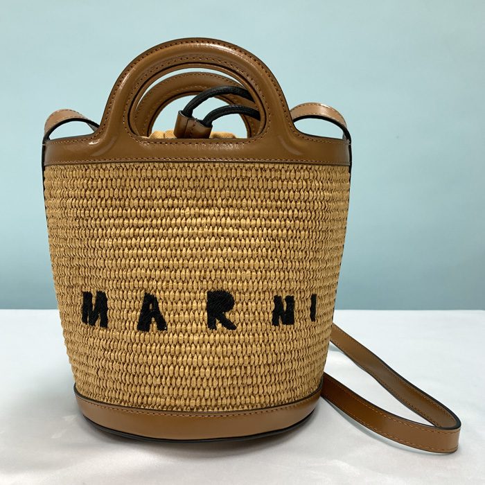 MARNI マルニ かごバッグ ショルダー レザー ラフィア