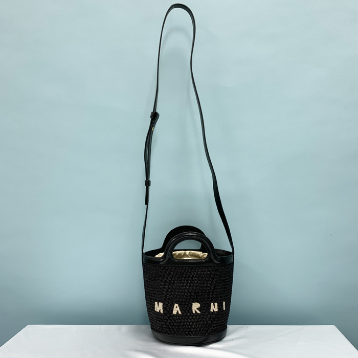 MARNI（マルニ） かごバッグ ショルダー レザー ラフィア TROPICALIA