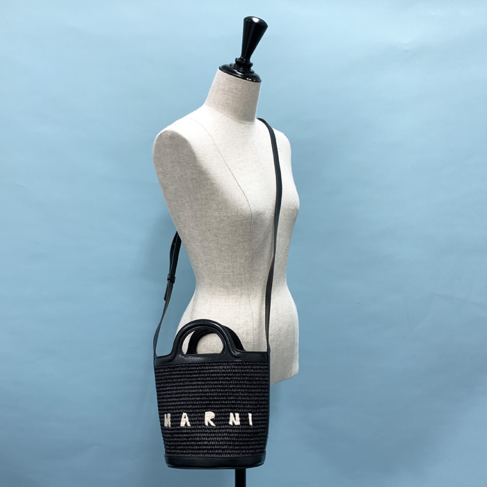 MARNI（マルニ） かごバッグ ショルダー レザー ラフィア TROPICALIA