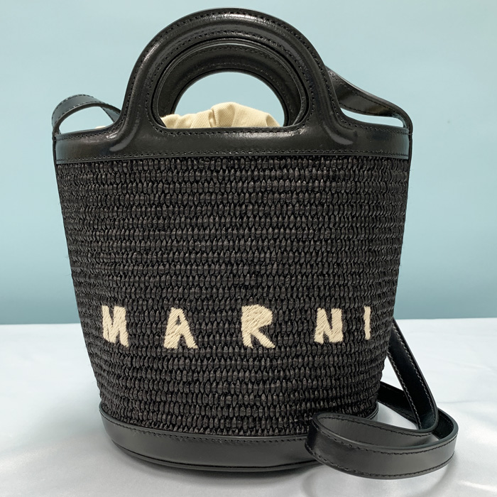 MARNI マルニ かごバッグ ショルダー レザー ラフィア