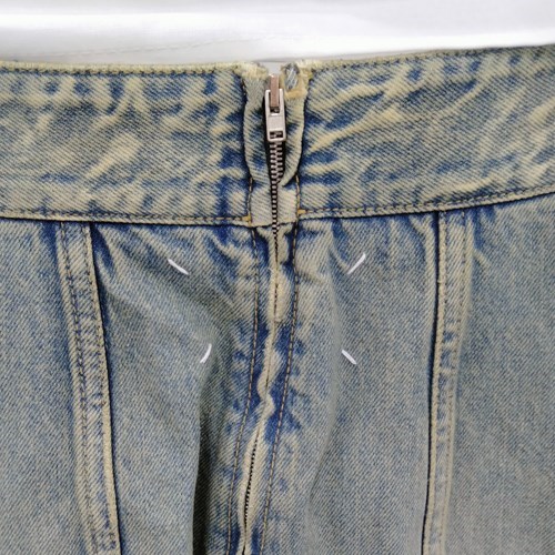 【爆買】メゾン・マルジェラ プリーツ デニム スカート レディース ブルー SI0MA0006S30561 MAISON MARGIELAの画像