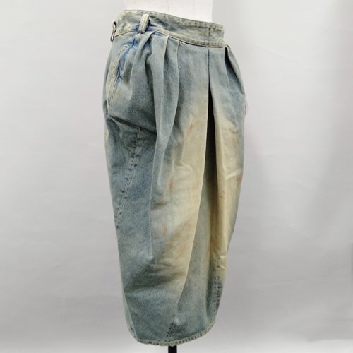 【爆買】メゾン・マルジェラ プリーツ デニム スカート レディース ブルー SI0MA0006S30561 MAISON MARGIELAの画像
