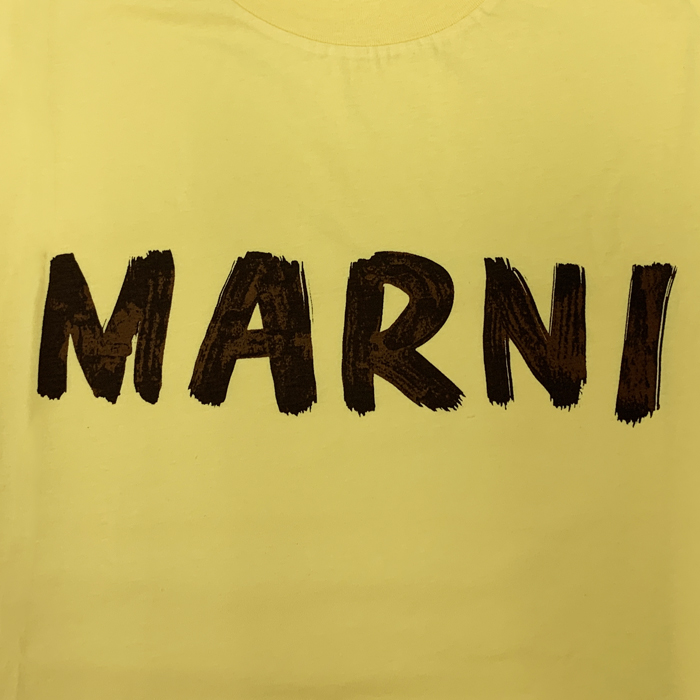 マルニ Tシャツ・カッ トソー フロント ロゴ Tシャツ 半袖 レディース 黄色 レモン THJET49EPHUSCS11 MARNI MARNI マルニ Tシャツ・カッ トソー フロント ロゴ Tシャツ 半袖