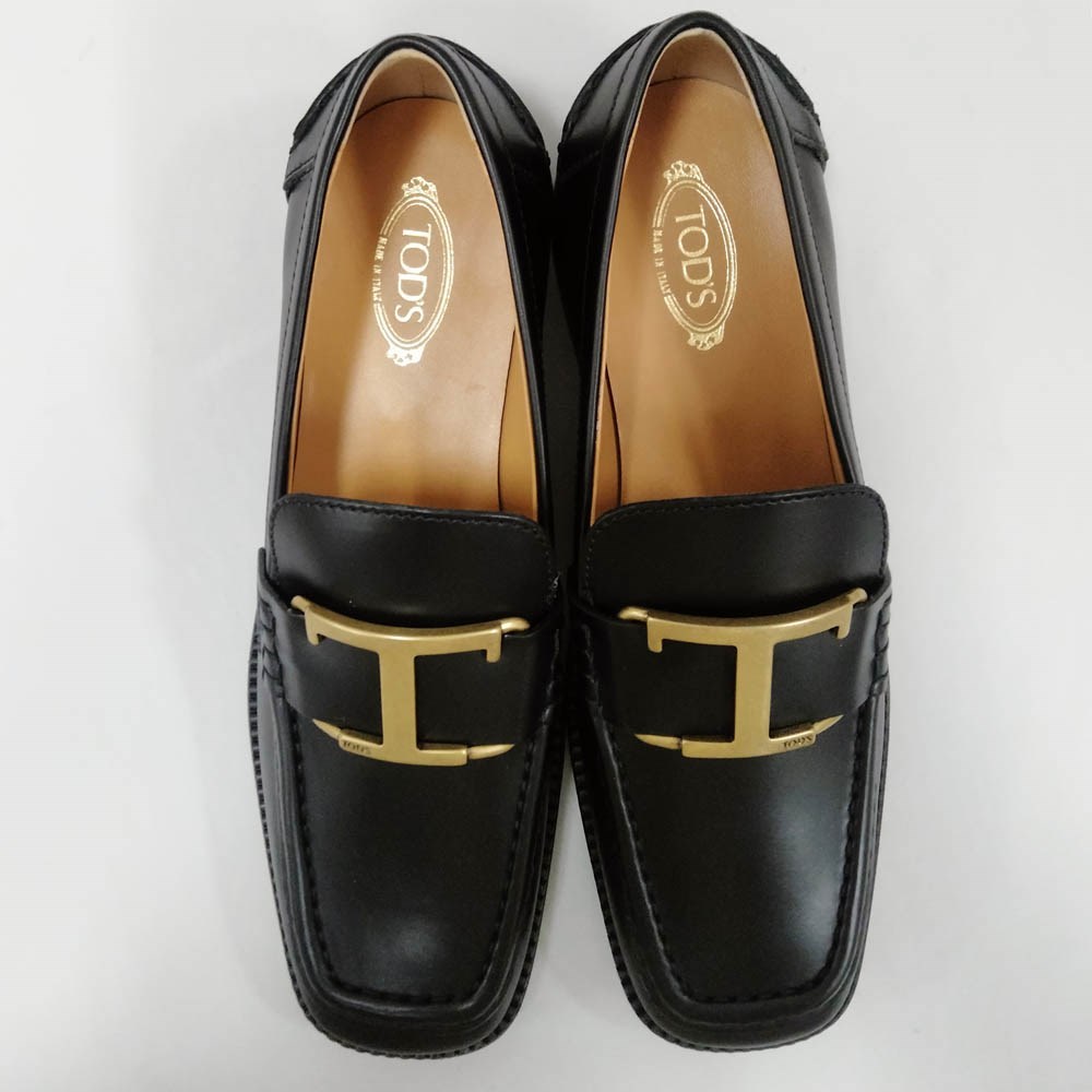 【爆買】トッズ TOD’S 靴 Tタイムレス レザー ローファー レディース ブラック XXW44K0FX70RBT 黒 ローヒール オフィスの画像