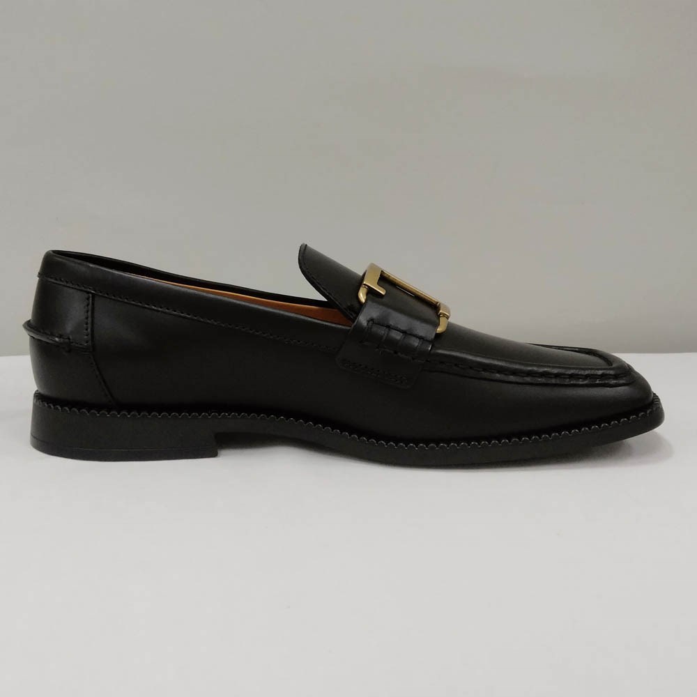 【爆買】トッズ TOD’S 靴 Tタイムレス レザー ローファー レディース ブラック XXW44K0FX70RBT 黒 ローヒール オフィスの画像