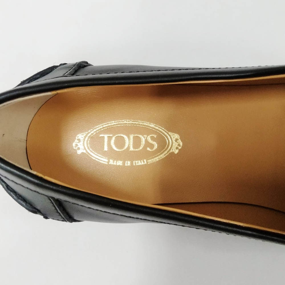 【爆買】トッズ TOD’S 靴 Tタイムレス レザー ローファー レディース ブラック XXW44K0FX70RBT 黒 ローヒール オフィスの画像