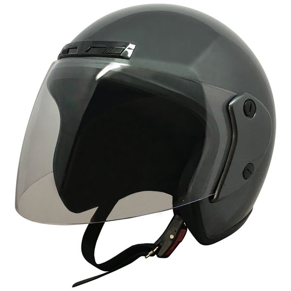 うのにもお得なヘルメット バイク用 ジェットヘルメット 全排気量対応 ＳＧ安全規格品 バイク オープンフェイスヘルメット 原付 BB ガンメタ BB-403  シールド ヘルメット