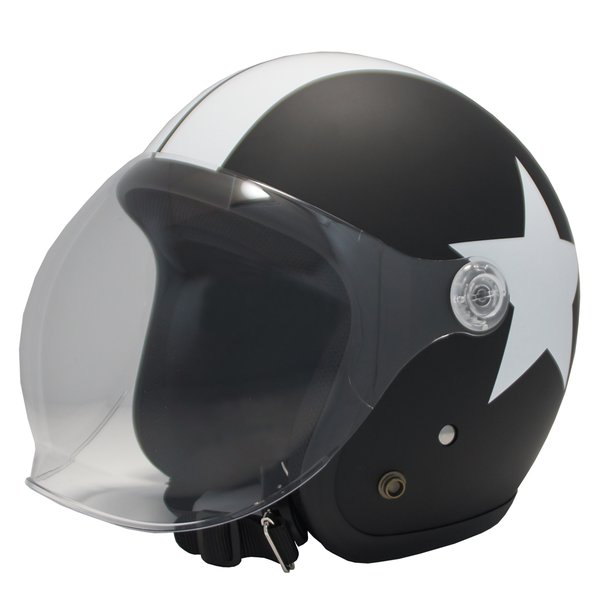 リード工業 FLX ジェットヘルメット マットブラック FLX MATBK L