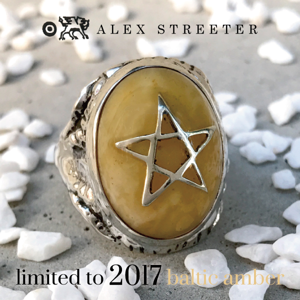 アレックスストリーター Alex Streeter エンジェルハートリング 2017年 限定 リミテッド パウダーバルティックアンバー 琥珀