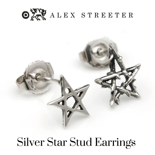 【ALEX STREETER】ピアス スタッド シルバー925 シンプルスター ALEX STREETER アレックスストリーター Alex Sreeter ピアス