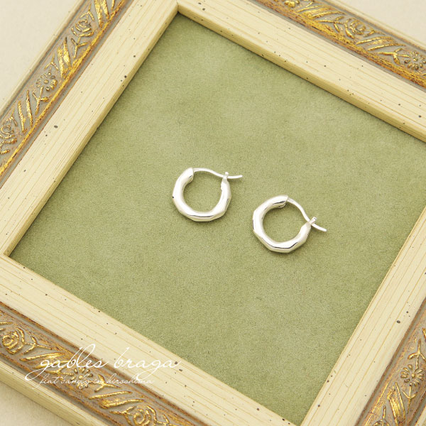 フープピアス ピアス 名入れ 刻印 シルバー シルバー925 遮断式