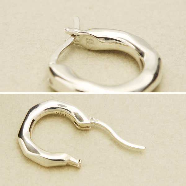 フープピアス ピアス 名入れ 刻印 シルバー シルバー925 遮断式