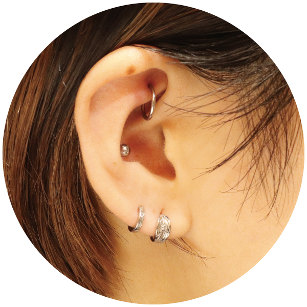 ピアス フープ つけっぱなし ステンレス サー...の詳細画像1