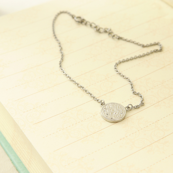 ペアアンクレット アンクレット ステンレス サージカルステンレス 316L 金属アレルギー ハワイアンジュエリー コイン 刻印 名入れの画像