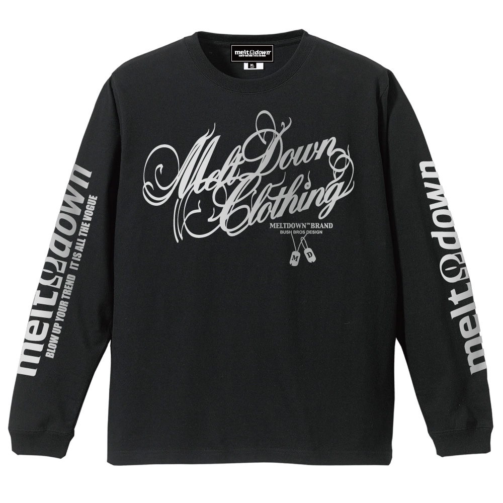 MELTDOWN（メルトダウン） 長袖Tシャツ FOIL SCRIPT L/S TEE(MD-LS02