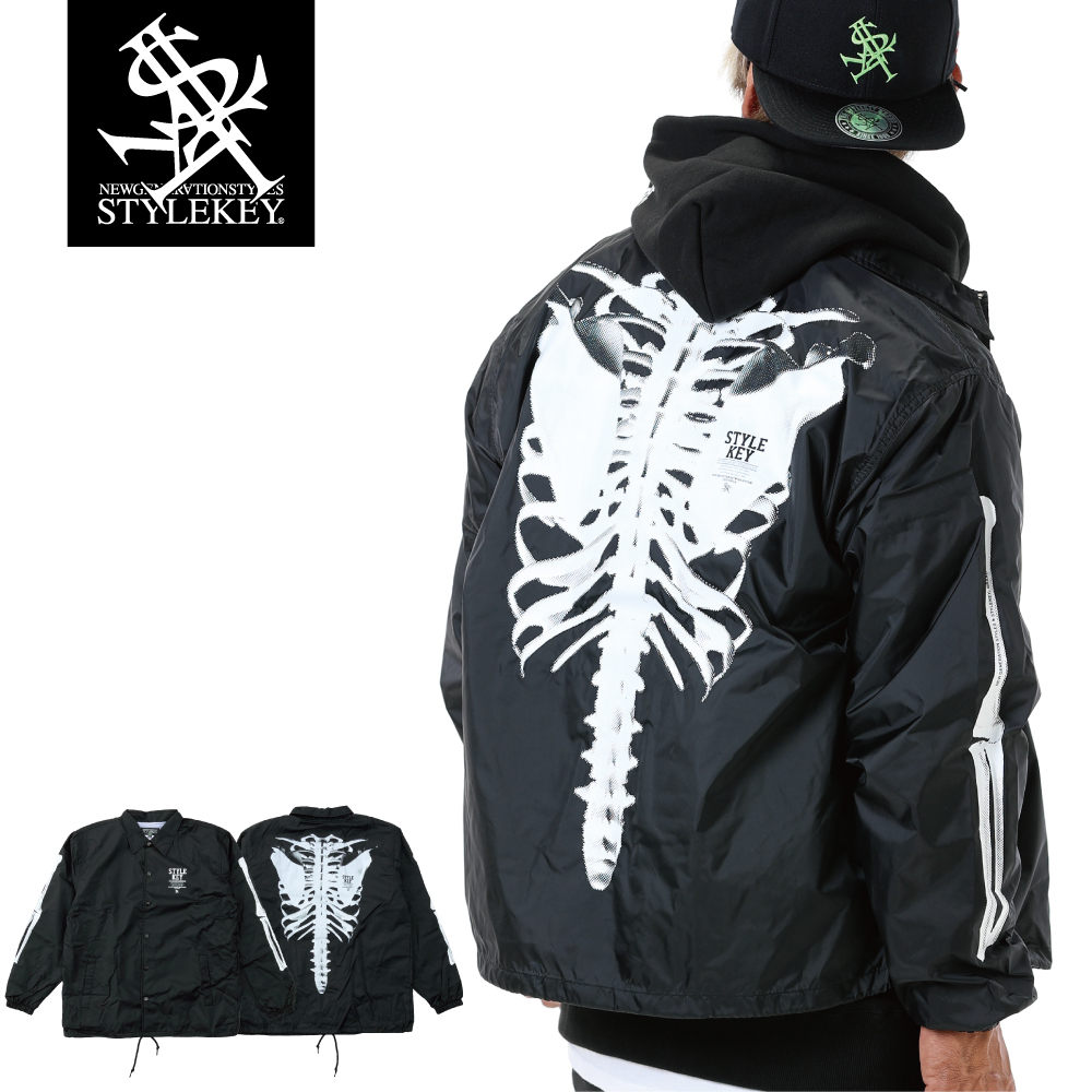 STYLEKEY(スタイルキー) コーチジャケット SKELETON COACH JACKET(SK21FW-JK02) ストリート ヒップホップ  B系 レゲエ バンド ジャケット :SK21FW-JK02:B-BROS Online Store - 通販 - Yahoo!ショッピング