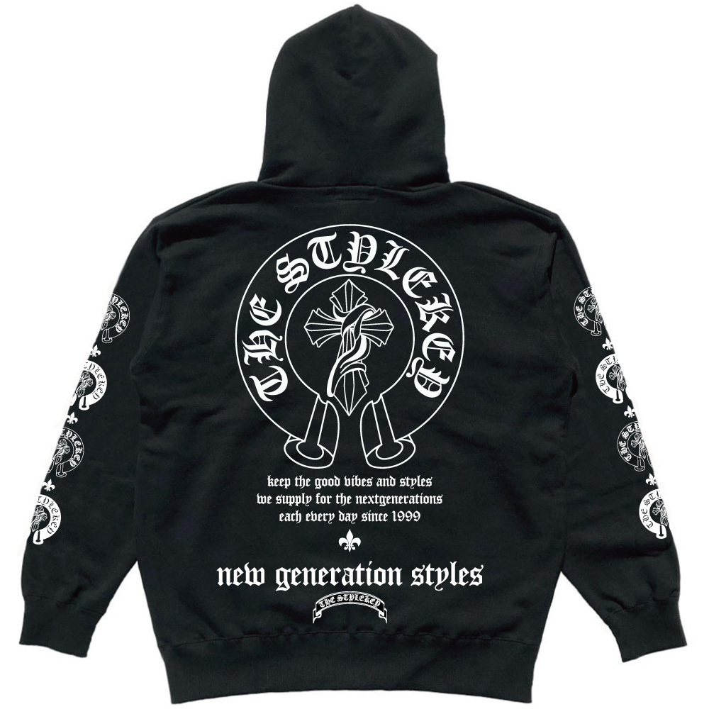 STYLEKEY(スタイルキー) スウェットパーカー GENESIS HOOD SWEAT(SK21FW-SWH03) ストリート ヒップホップ B系 ロック バイカー ロゴ 大きいサイズ