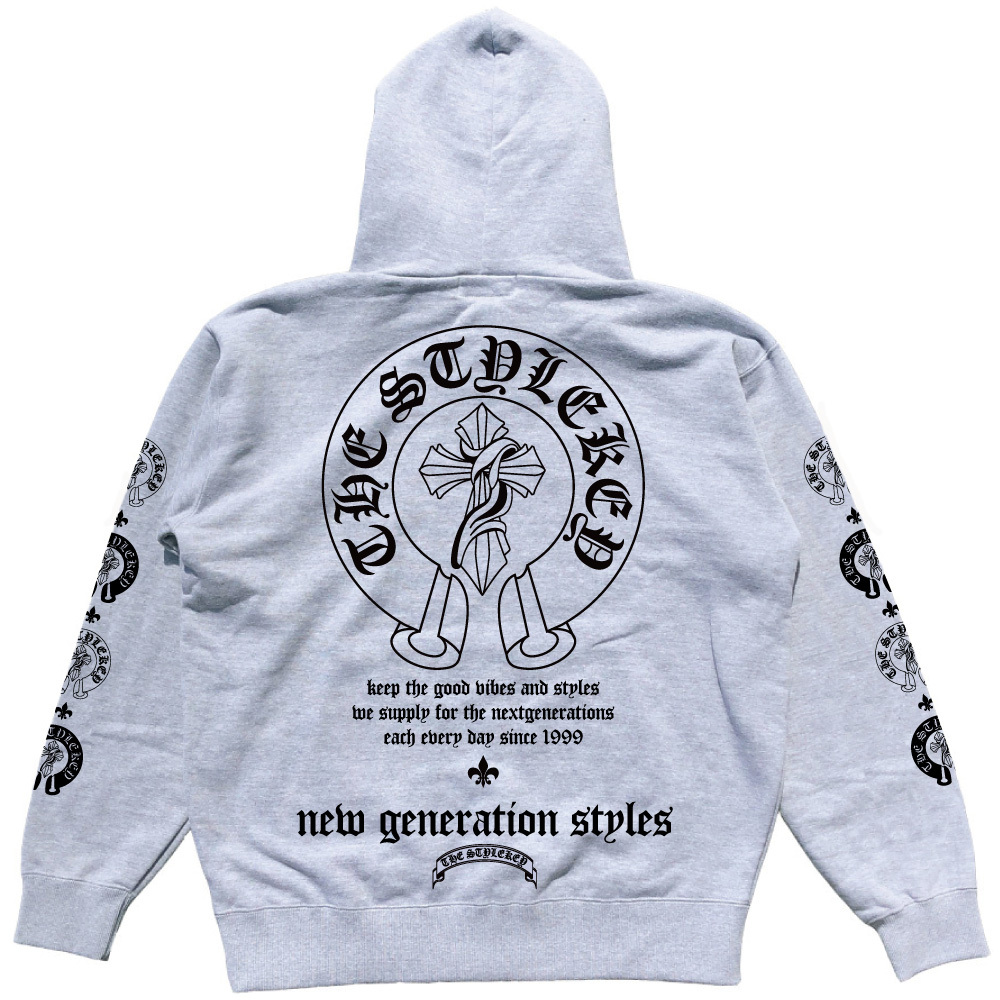 STYLEKEY(スタイルキー) スウェットパーカー GENESIS HOOD SWEAT(SK21FW-SWH03) ストリート ヒップホップ B系 ロック バイカー ロゴ 大きいサイズ