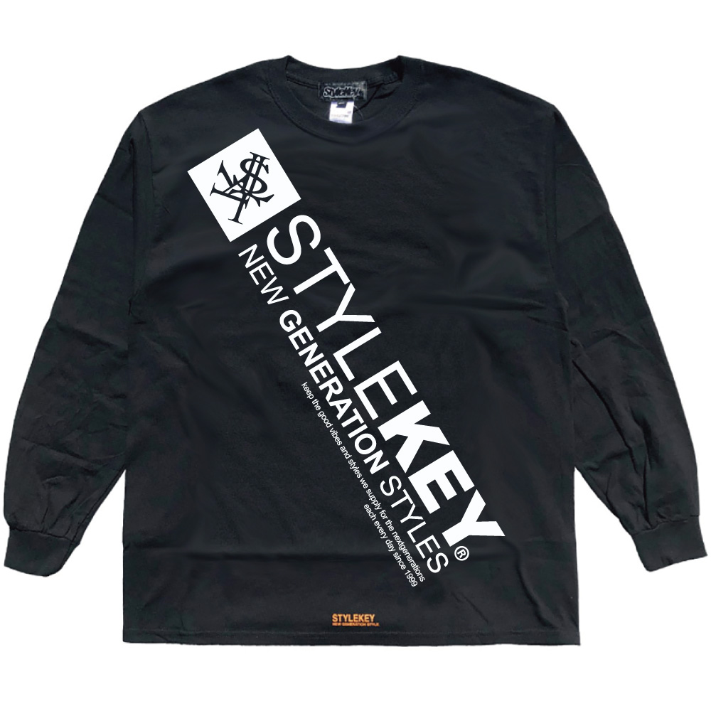 STYLEKEY(スタイルキー) 長袖Tシャツ DIAGONAL L/S TEE(SK23FW-LS05) ロンT ストリート系 ヒップホップ レゲエ B系 大きいサイズ｜b-bros｜03