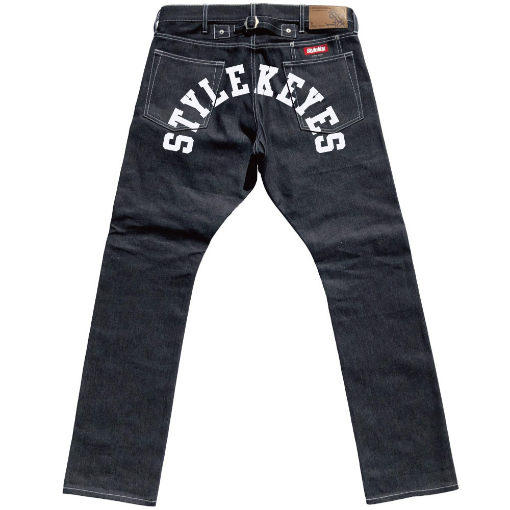 STYLEKEY スタイルキー デニムパンツ ARCH LOGO SLIM DENIM PANTS(SK23SP-PT02) メンズ ストリート系  ヒップホップ B系 ロック バンド 大きいサイズ