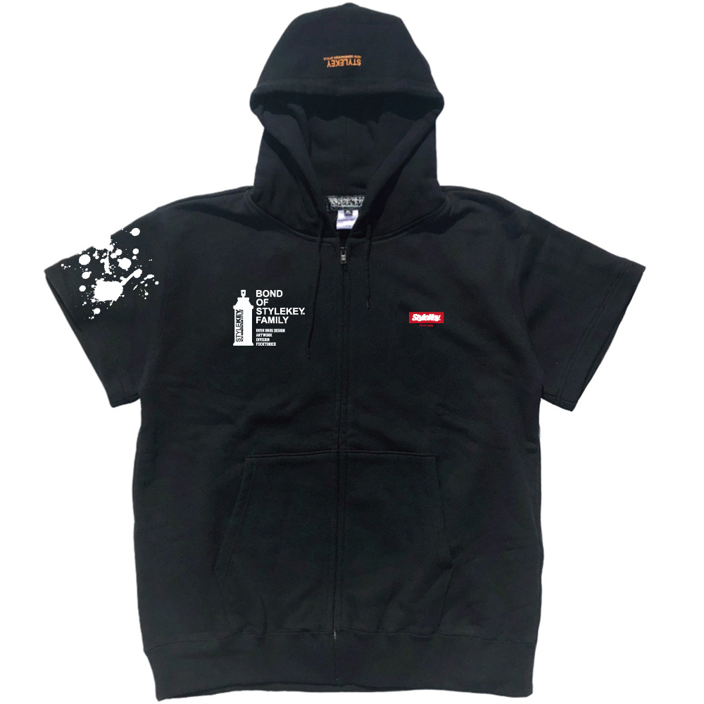 StyleKey（スタイルキー） 半袖ジップスウェットパーカー SPLASHER S/S