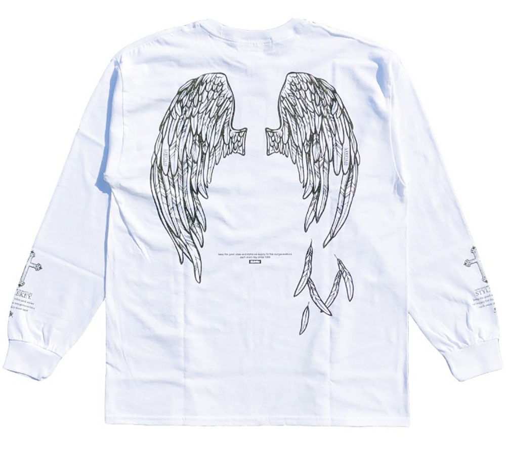 STYLEKEY CLASSIC LABEL(スタイルキー クラシック・レーベル) 長袖Tシャツ FALLEN ANGEL L/S TEE(SK99CL-LS18) ロンT ストリート ヒップホップ 大きいサイズ｜b-bros｜02