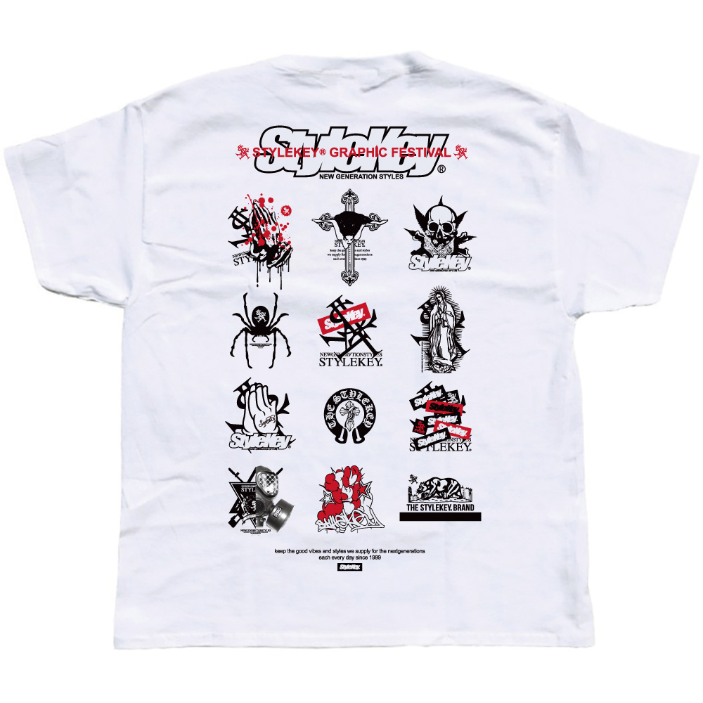 STYLEKEY CLASSIC LABEL スタイルキー クラシック・レーベル 半袖Tシャツ GRAPHIC FES S/S TEE(SK99CL-SS21) ストリート系 B系 バンド ロゴ 大きいサイズ｜b-bros｜02