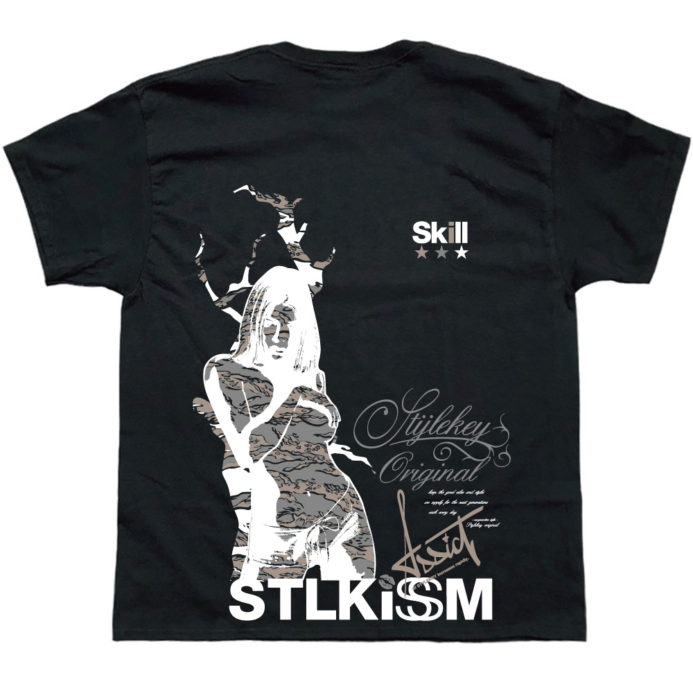 STYLEKEY CLASSIC LABEL スタイルキー クラシック・レーベル 半袖Tシャツ STLKISM S/S TEE(SK99CL-SS32) ストリート系 B系 HIPHOP 迷彩 カモ柄 大きいサイズ｜b-bros｜03