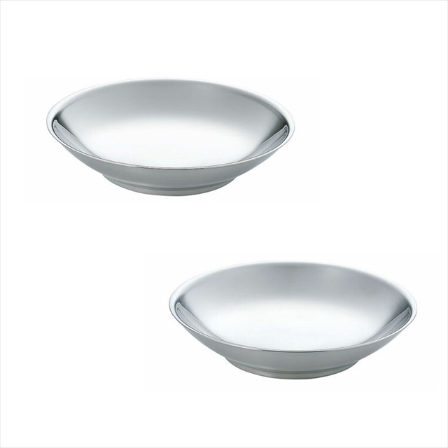カンダ 皿 お皿 保温 パスタ皿 カレー皿 ステンレス 直径 24.5cm 750cc
