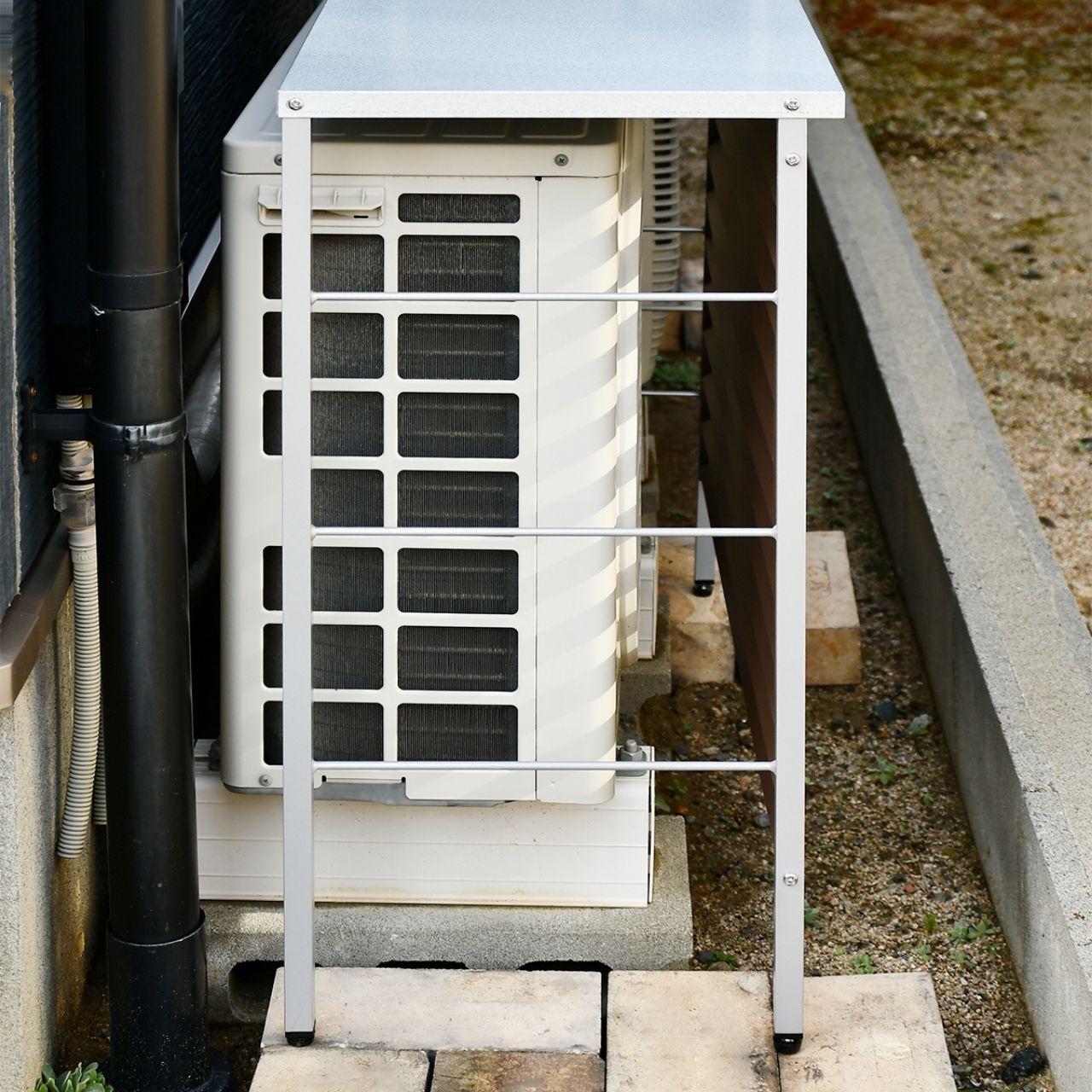 ルーバー 室外機カバー 幅91cm A146 エアコン室外機用日よけ
