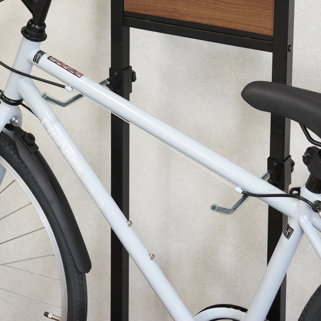 自転車スタンド 2台用 - レック ホワイト ブラック ロードバイク