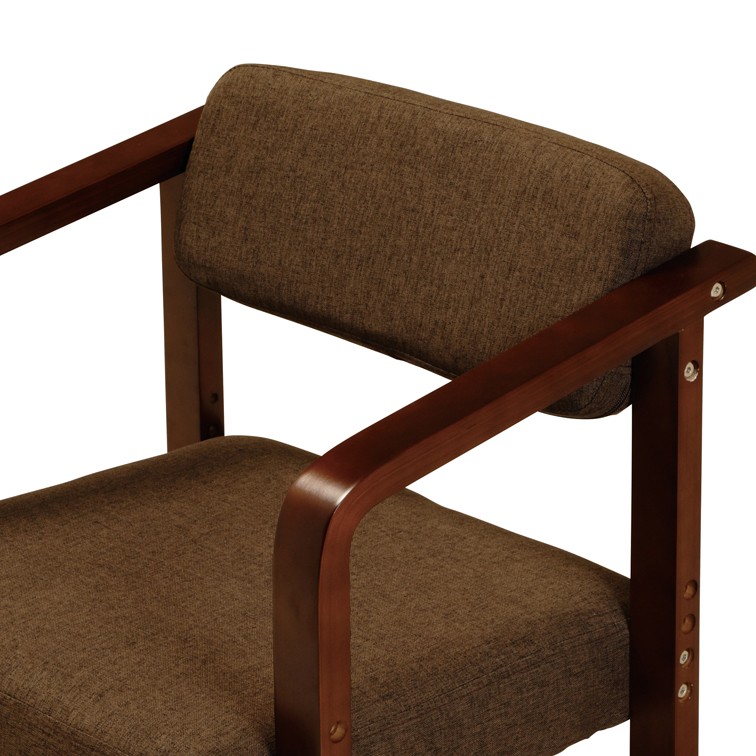 ブラウン ローチェア クッション付き 弘益 肘付ローチェア ちょこっとイス LC-11 ( 家具 インテリア