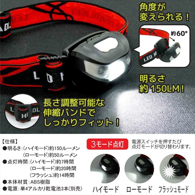 ヘッドライト led ledヘッドライト ヘッドランプ アウトドア キャンプ