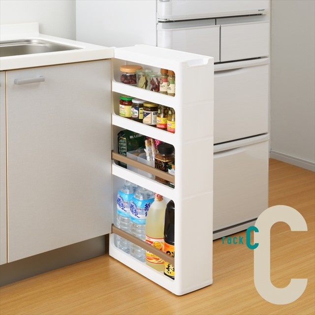 JEJアステージ 隙間収納 17cm 調味料ラック キッチン 洗面所 スパイス